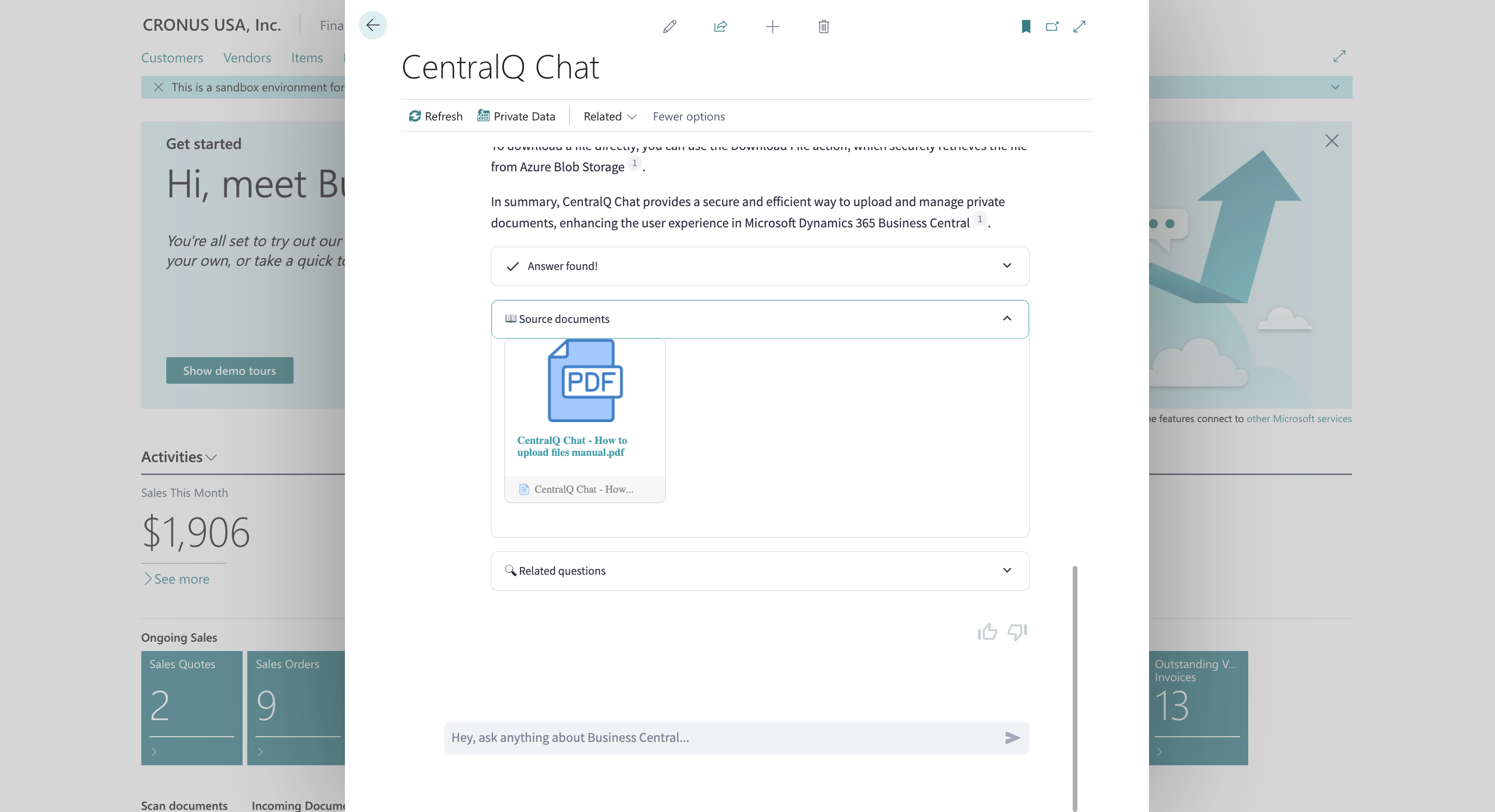 CentralQ Chat Sources